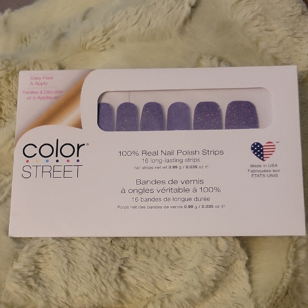 Color Street Lavender Sparkle Nail Strips